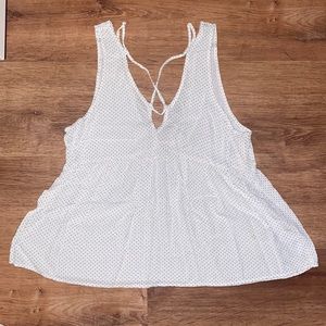 American Eagle Polka Dot Swing Tank Top